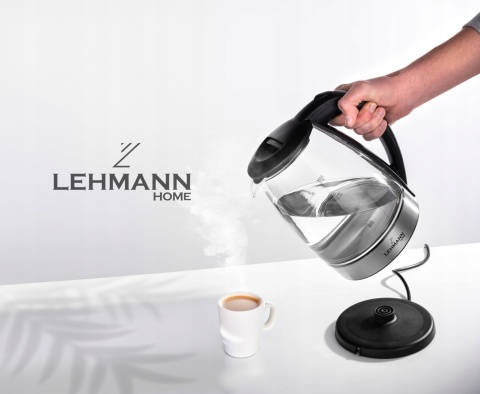 CZAJNIK ELEKTRYCZNY SZKLANY BEZPRZEWODOWY PODŚWIETLANY LED MOCNY 2200W 2L