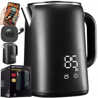 CZAJNIK ELEKTRYCZNY SZKLANY BEZPRZEWODOWY PODŚWIETLANY Z DIODĄ LED 1,7L