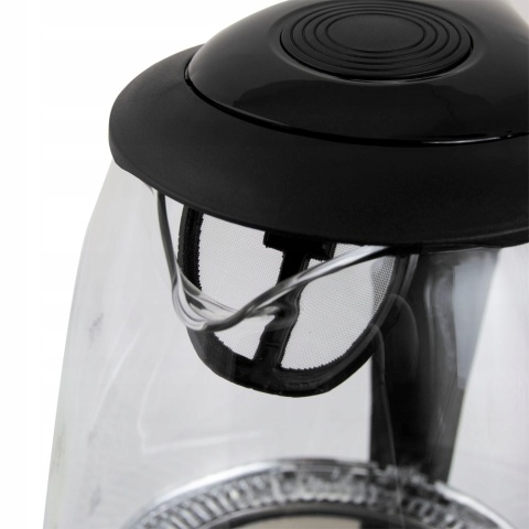 CZAJNIK ELEKTRYCZNY SZKLANY BEZPRZEWODOWY PODŚWIETLANY Z DIODĄ LED 1,7L