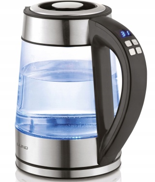 CZAJNIK ELEKTRYCZNY SZKLANY Z PODŚWIETLENIEM MOCNY 2200W BEZPRZEWODOWY 1,7L