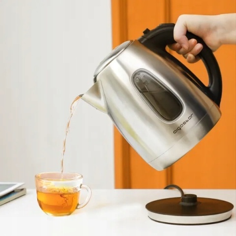 CZAJNIK ELEKTRYCZNY ZE STALI NIERDZEWNEJ 1,7L 2200 W LED BEZPRZEWODOWY