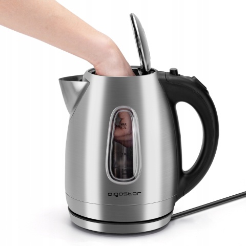 CZAJNIK ELEKTRYCZNY ZE STALI NIERDZEWNEJ 1,7L 2200 W LED BEZPRZEWODOWY