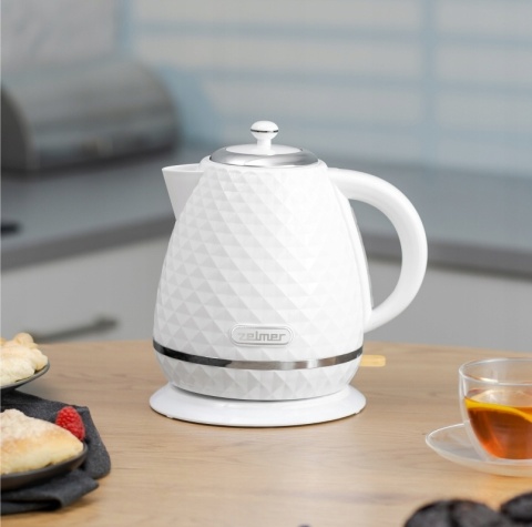 CZAJNIK ELEKTRYCZNY ZELMER ZCK7635W ONYX 1,7L OBROTOWA PODSTAWA BIAŁY 2200W