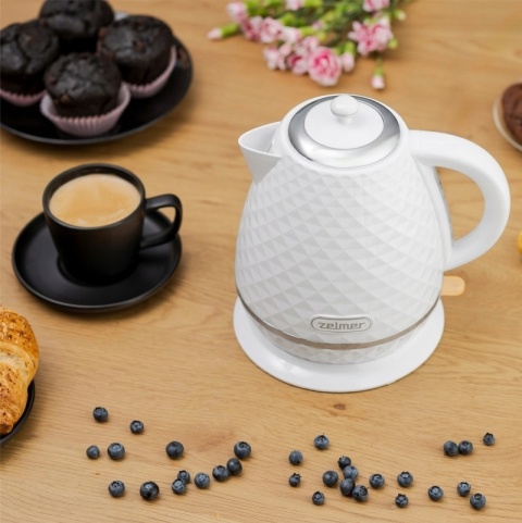 CZAJNIK ELEKTRYCZNY ZELMER ZCK7635W ONYX 1,7L OBROTOWA PODSTAWA BIAŁY 2200W