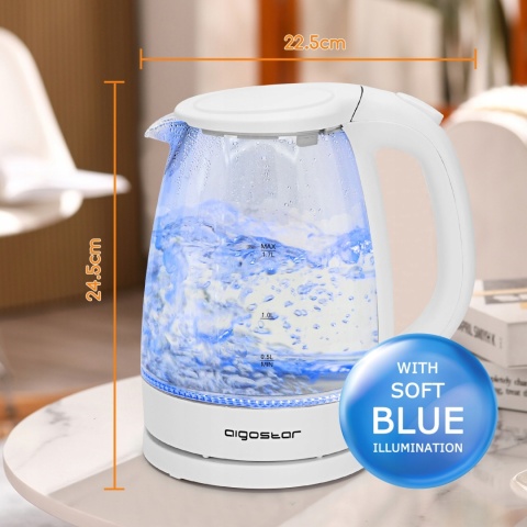 Czajnik elektryczny Aigostar EVE 30 GON 2200 W biały