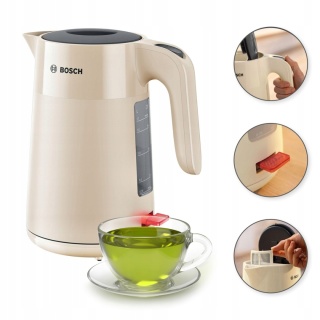 Czajnik elektryczny Bosch MyMoment 1.7l 2,4kW TWK2M167 Bezprzewodowy Beżowy