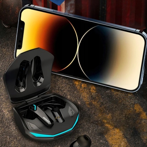 DOKANAŁAOWE SŁUCHAWKI BEZPRZEWODOWE LENOVO GM2 PRO IDEALNE DO GRY POWERBANK