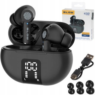 DOKANAŁOWE SŁUCHAWKI BEZPRZEWODOWE PRO ENC BLUETOOTH 5.3 USB-C POWERBANK