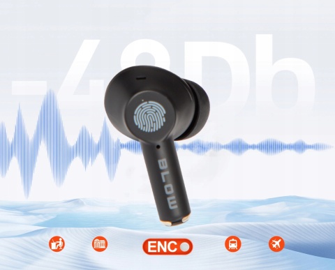 DOKANAŁOWE SŁUCHAWKI BEZPRZEWODOWE PRO ENC BLUETOOTH 5.3 USB-C POWERBANK