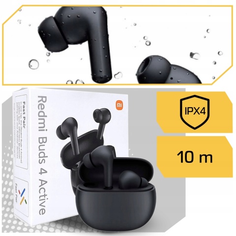 DOSKONAŁE BEZPRZEWODOWE SŁUCHAWKI DOKANAŁOWE XIAOMI REDMI BUDS 4 ACTIVE