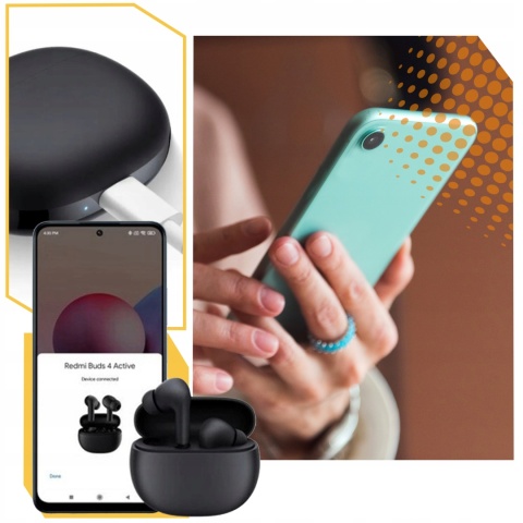 DOSKONAŁE BEZPRZEWODOWE SŁUCHAWKI DOKANAŁOWE XIAOMI REDMI BUDS 4 ACTIVE