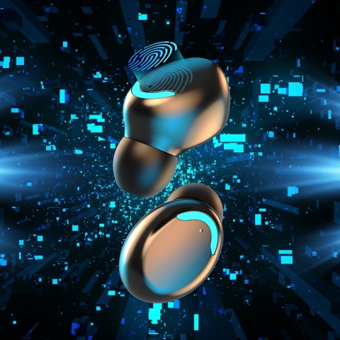 DOUSZNE BEZPRZEWODOWE SŁUCHAWKI BLUETOOTH 5.1 SPORTOWE Z POWERBANKIEM IPX4