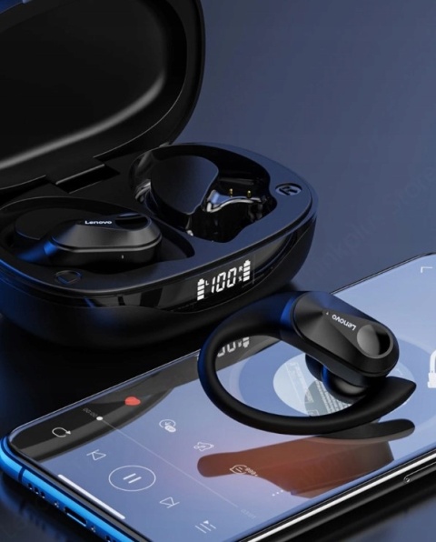 DOUSZNE BEZPRZEWODOWE SŁUCHAWKI LP75 Z FUNKCJĄ BLUETOOTH ETUI ŁADUJĄCE -40H