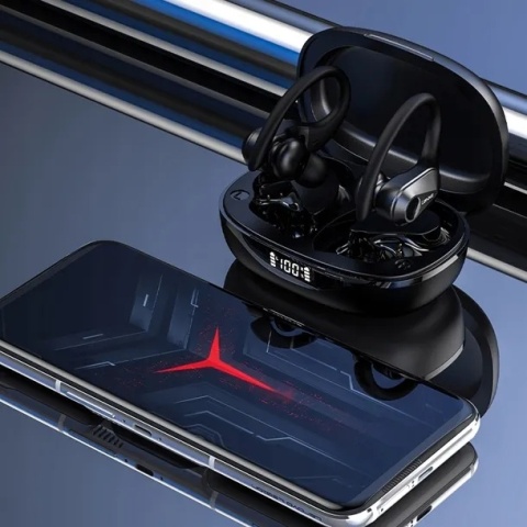 DOUSZNE BEZPRZEWODOWE SŁUCHAWKI LP75 Z FUNKCJĄ BLUETOOTH ETUI ŁADUJĄCE -40H