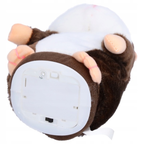 INTERAKTYWNY CHOMIK PLUSZAK POWTARZAJĄCY DŹWIĘKI ZABAWKA EDUKACYJNA 16CM