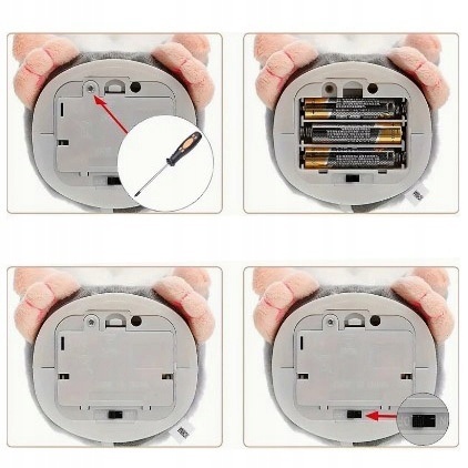 INTERAKTYWNY CHOMIK PLUSZAK POWTARZAJĄCY DŹWIĘKI ZABAWKA EDUKACYJNA 16CM