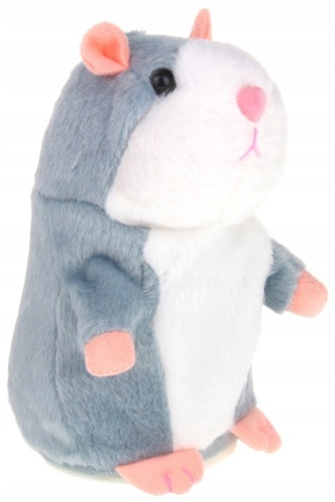 INTERAKTYWNY GADAJĄCY CHOMIK ZABAWKA DLA DZIECI 3+ POWTARZA SŁOWA POPIELATY