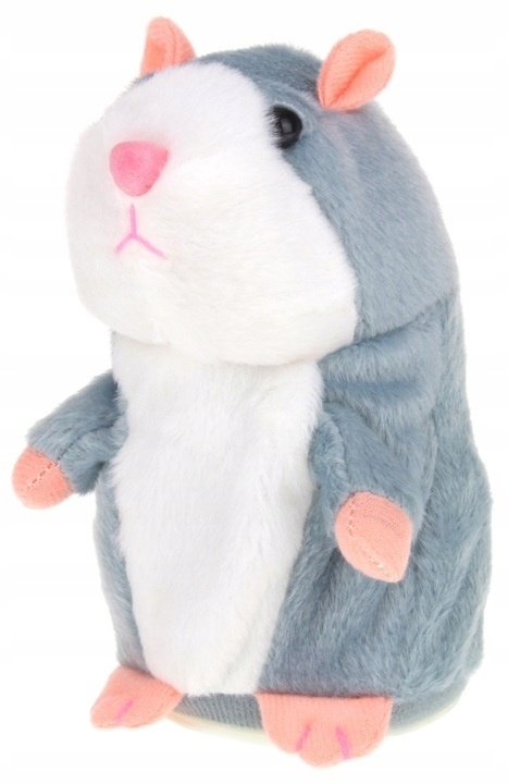 INTERAKTYWNY GADAJĄCY CHOMIK ZABAWKA DLA DZIECI 3+ POWTARZA SŁOWA POPIELATY