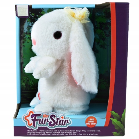 INTERAKTYWNY TAŃCZĄCY KRÓLIK PLUSZAK Z NAGRYWANIEM I POWTARZANIEM DŹWIĘKÓW