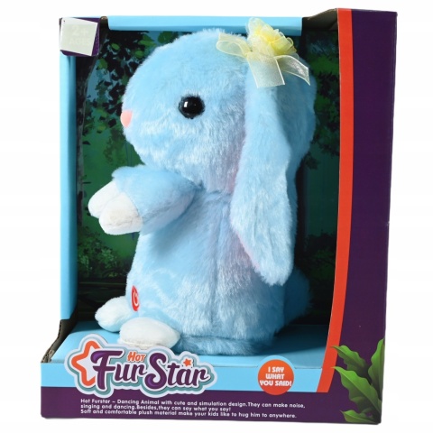 INTERAKTYWNY TAŃCZĄCY KRÓLIK PLUSZAK Z NAGRYWANIEM I POWTARZANIEM DŹWIĘKÓW