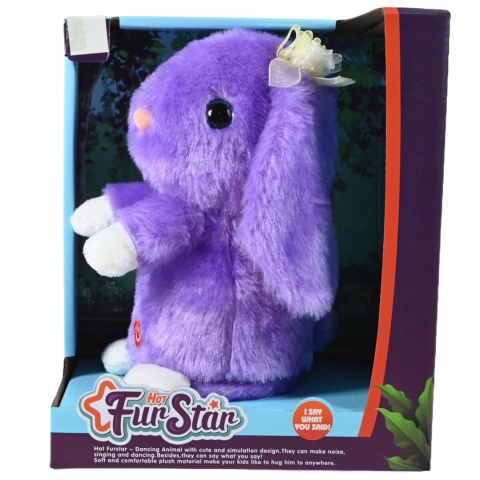 INTERAKTYWNY TAŃCZĄCY KRÓLIK PLUSZAK Z NAGRYWANIEM I POWTARZANIEM DŹWIĘKÓW