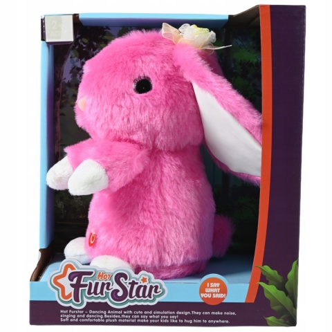 INTERAKTYWNY TAŃCZĄCY KRÓLIK PLUSZAK Z NAGRYWANIEM I POWTARZANIEM DŹWIĘKÓW