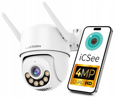 KAMERA IP WIFI 4MPX PTZ 2560X1440 ZOOM PODCZERWIEŃ X5 IR LED IP65 - LUXTORN