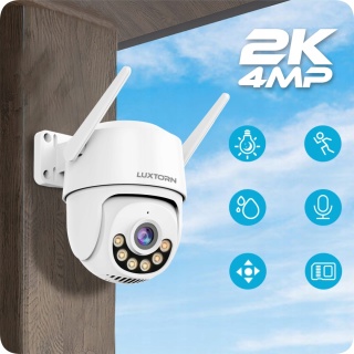 KAMERA IP WIFI 4MPX PTZ 2560X1440 ZOOM PODCZERWIEŃ X5 IR LED IP65 - LUXTORN