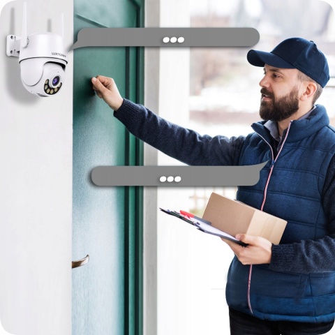 KAMERA IP WIFI 4MPX PTZ 2560X1440 ZOOM PODCZERWIEŃ X5 IR LED IP65 - LUXTORN