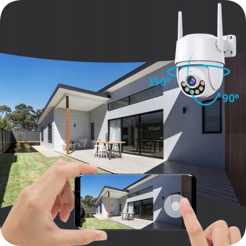 KAMERA IP WIFI 4MPX PTZ 2560X1440 ZOOM PODCZERWIEŃ X5 IR LED IP65 - LUXTORN