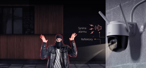 KAMERA OBROTOWA WIFI 4MPX IMOU, KOLOR NOCĄ, WBUDOWANA SYRENA, MIKROFON IP66