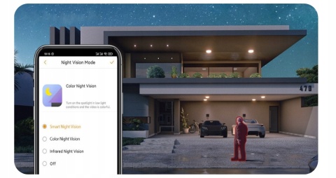 KAMERA OBROTOWA WIFI 4MPX IMOU, KOLOR NOCĄ, WBUDOWANA SYRENA, MIKROFON IP66