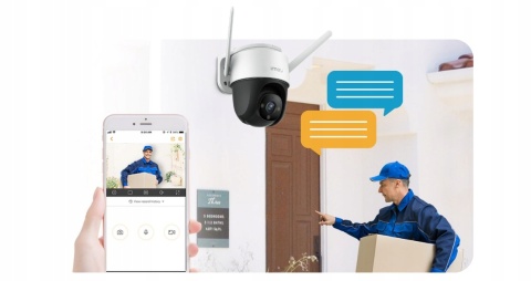 KAMERA OBROTOWA WIFI 4MPX IMOU, KOLOR NOCĄ, WBUDOWANA SYRENA, MIKROFON IP66