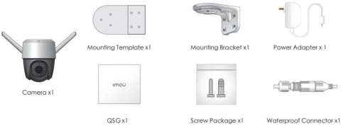 KAMERA OBROTOWA WIFI 4MPX IMOU, KOLOR NOCĄ, WBUDOWANA SYRENA, MIKROFON IP66