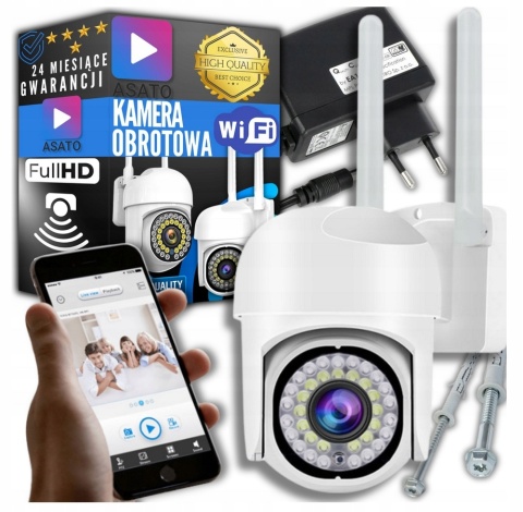 KAMERA ZEWNĘTRZNA WIFI 1080P ZOOM 4X ŚLEDZENIE RUCHU, WODOODPORNA IP65, 2MP