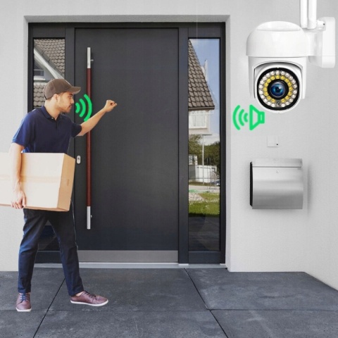 KAMERA ZEWNĘTRZNA WIFI 1080P ZOOM 4X ŚLEDZENIE RUCHU, WODOODPORNA IP65, 2MP