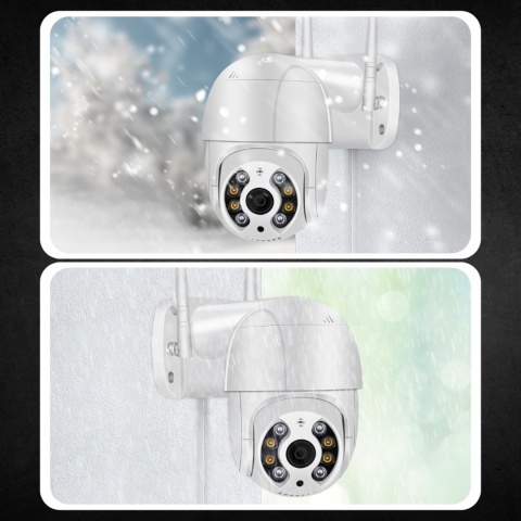 KAMERA ZWENĘTRZNA IP WIFI FULL HD 2MP OBROTOWA 355° ZOOM 4X DETEKCJA RUCHU