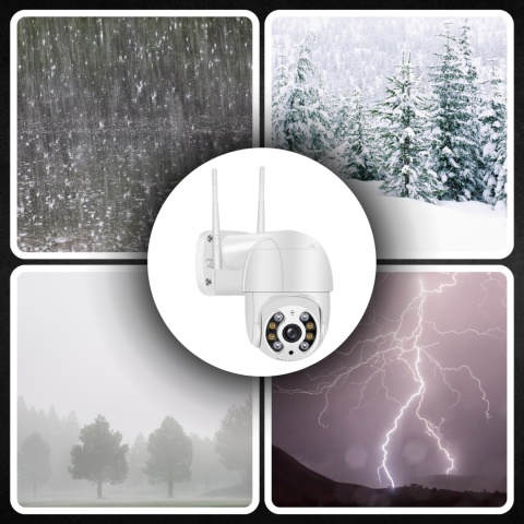 KAMERA ZWENĘTRZNA IP WIFI FULL HD 2MP OBROTOWA 355° ZOOM 4X DETEKCJA RUCHU