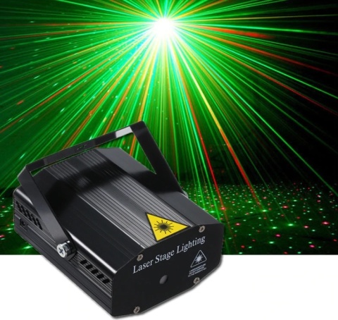 LASER projektor disco DYSKOTEKOWY lampa 3d DISCO stroboskop imprezowy