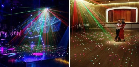LASER projektor disco DYSKOTEKOWY lampa 3d DISCO stroboskop imprezowy