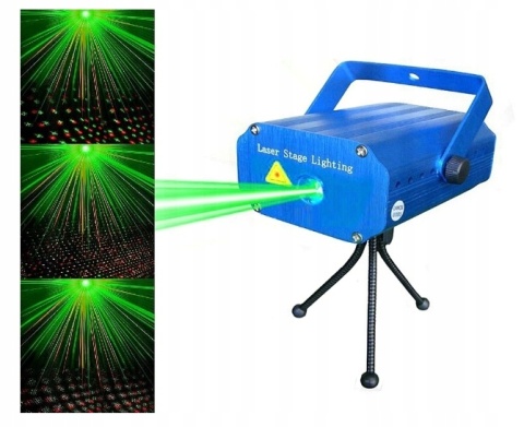 LASER projektor disco DYSKOTEKOWY lampa 3d DISCO stroboskop imprezowy