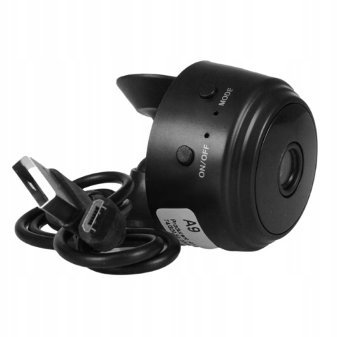 MINI KAMERA WIFI Z NOKTOWIZJĄ, FULL HD, 150° KĄT WIDZENIA, MICROSD