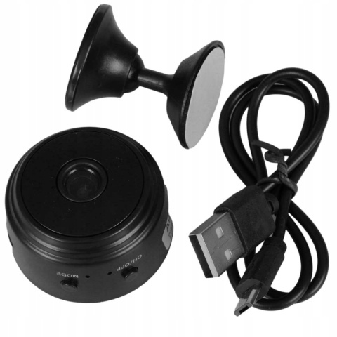 MINI KAMERA WIFI Z NOKTOWIZJĄ, FULL HD, 150° KĄT WIDZENIA, MICROSD