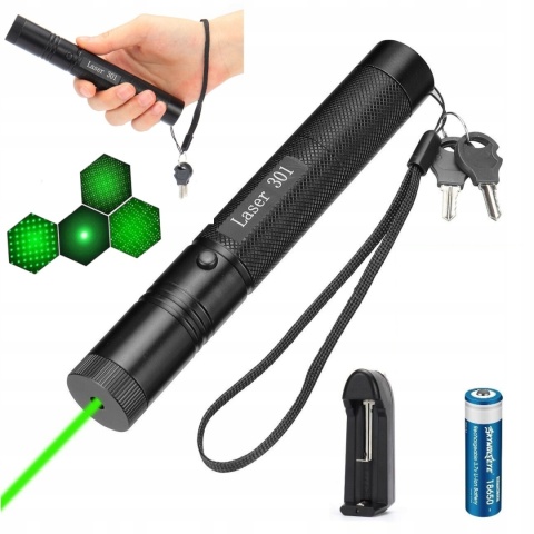 MOCNY LASER WSKAŹNIK ZIELONY IDEALNY DO PREZENTACJI SUPER ZASIĘG 90 km