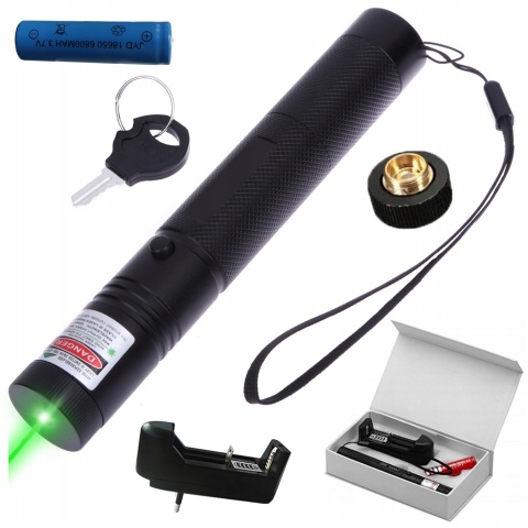 MOCNY LASER WSKAŹNIK ZIELONY IDEALNY DO PREZENTACJI SUPER ZASIĘG 90 km