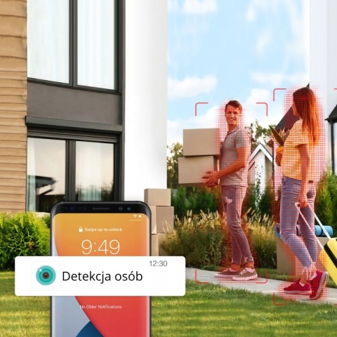 PODWÓJNA KAMERA ZEWNĘTRZNA WIFI FULL HD+ LED Z OBROTEM I ŚLEDZENIEM RUCHU