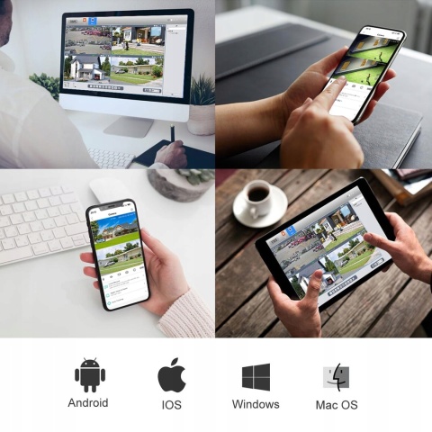 PODWÓJNA KAMERA ZEWNĘTRZNA WIFI FULL HD+ LED Z OBROTEM I ŚLEDZENIEM RUCHU