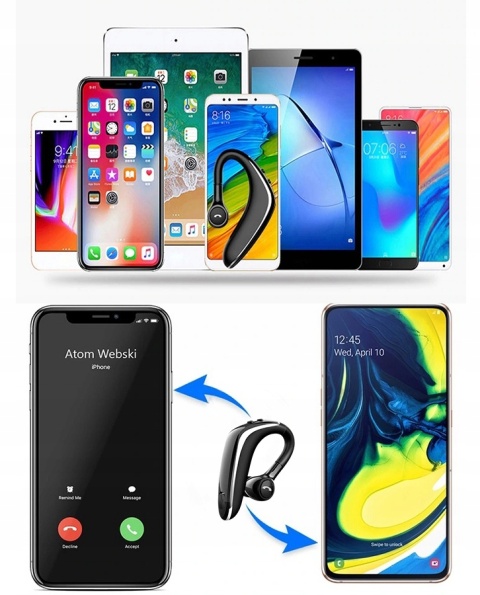 SŁUCHAWKI BEZPRZEWODOWE Z REDUKCJĄ SZUMÓW I MULTIPOINT, PODŚWIETLENIE LED