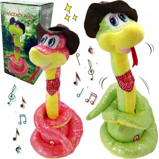 ŚPIEWAJĄCY TAŃCZĄCY KAKTUS WĄŻ: 60 PIOSENEK, POWTARZA, NAGRYWA, ŚWIECI