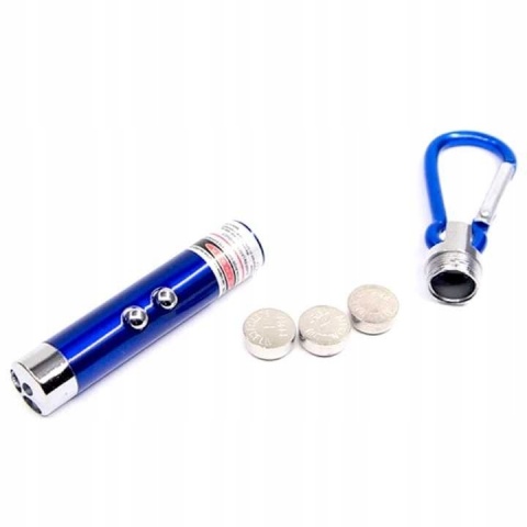 SUPER LASER WSKAŹNIK LASEROWY LATARKA I IDEALNA ZABAWKA DLA KOTKA 2W1 MOCNY